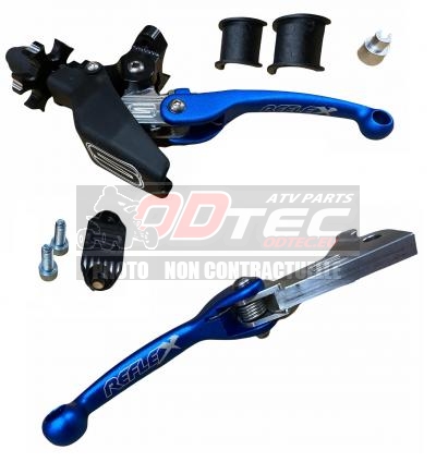 KIT LEVIERS PLIABLES QUAD RFX 660R/700R/BLASTER/BANSHEE/YFZ450 BLEU