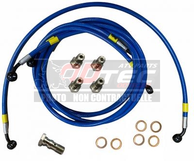 Pack Durite aviation avant + arrière Yamaha RAPTOR 660/700 (BLEU)