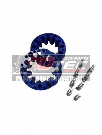 PAIRE D'ELARGISSEURS DE VOIES ARRIERES CROSSPRO 65MM ALU BLEU (4x100/110/115)