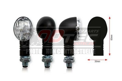 Clignotants Bullet LED noir universel