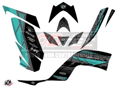 KIT DÉCO 700 RAPTOR NOIR TURQUOISE