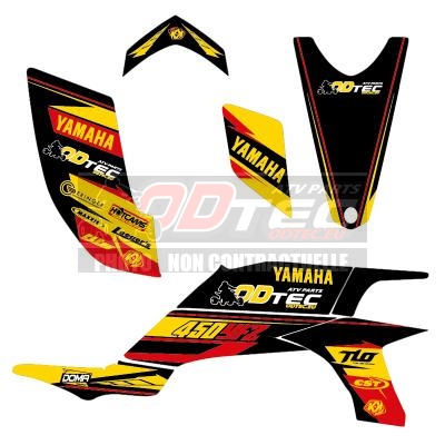 Kit déco ODTEC Racing YFZ450 Jaune