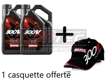 2x 4L Motul 300v 10w40 + casquette offerte