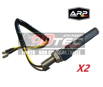 Paire de clignotants ARP Leds plastique ABS noir séquentiel E9