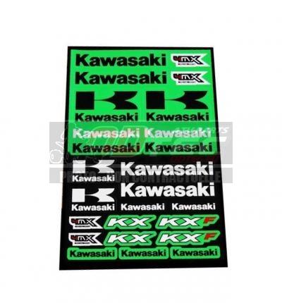 PLANCHE DE SITCKERS 45X30CM KAWASAKI