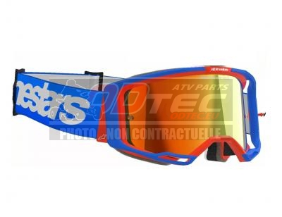 MASQUE ALPINESTAR VISION 8 WORDMARK BL/ORG MIRROR-RED