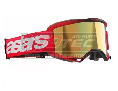 MASQUE ALPINESTAR VISION 5 BLAZE RED MIRROR-GLD