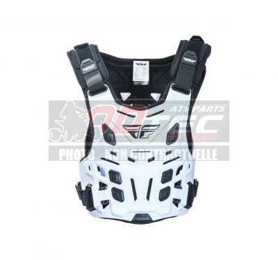 Plastron FLY RACING Revel Roost Race CE blanc