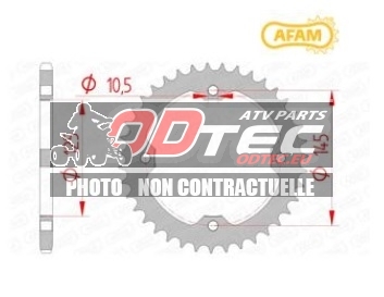 Couronne AFAM aluminium YFZ450R ( 36 > 40 )