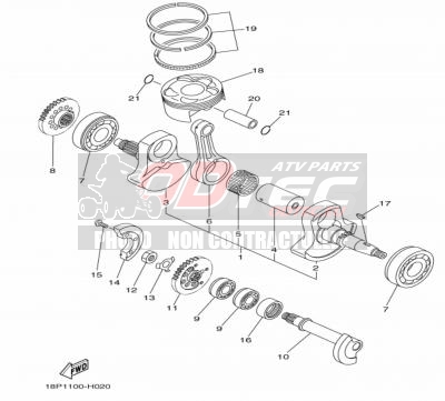 VILEBREQUIN & PISTON YFZ450R 14+