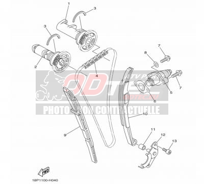 Arbre à cam & Chaine YFZ450R 14+