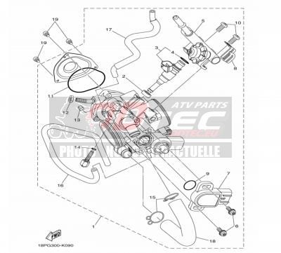 CARTER D'ACCELERATEUR 1 YAMAHA YFZ450R 14+