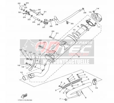 Echappement YAMAHA YFZ450R 14+