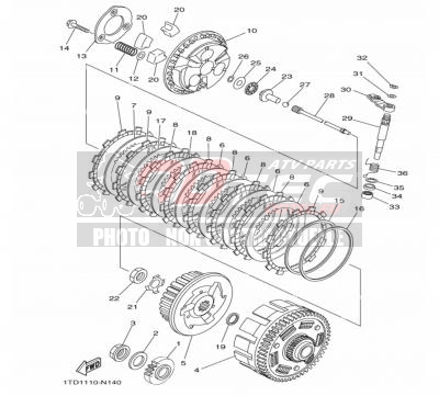 EMBRAYAGE Yamaha YFZ450R 14+