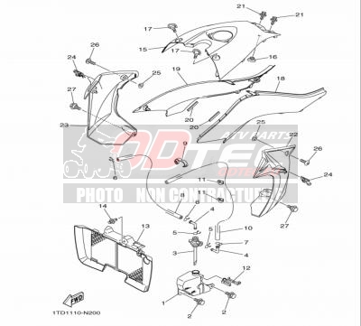 COUVERCLE LATERAL YAMAHA YFZ450R