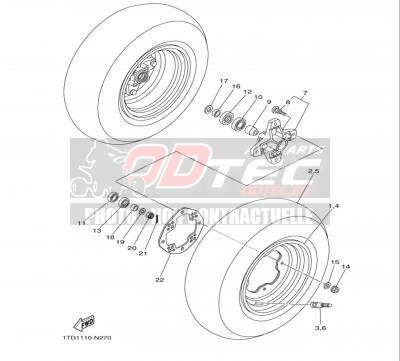 ROUE AVANT YAMAHA YFZ450R 14+