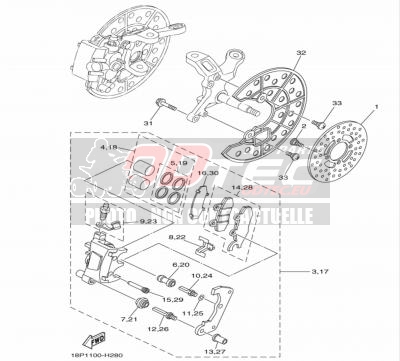 ETRIER DE FREIN AV YAMAHA YFZ450R 14+