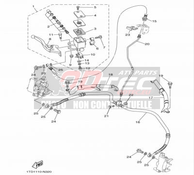MAITRE CYLINDRE AV YAMAHA YFZ450R 14+