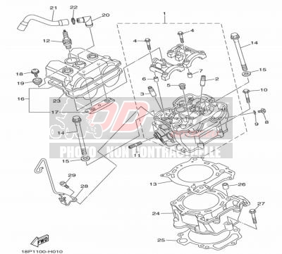 Cylindre YAMAHA YFZ 450R 09/13