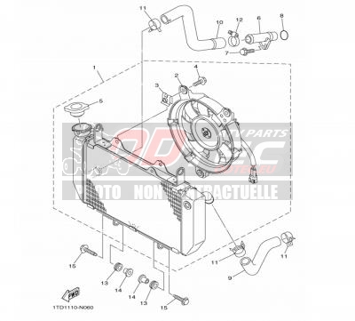 RADIATEUR & TUYAU YAMAHA YFZ450R 09/13