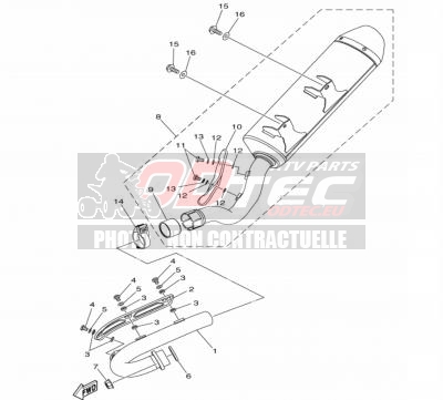 Echappement YAMAHA YFZ450R 09/13