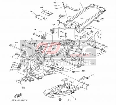 Cadre YAMAHA YFZ450R 09/13