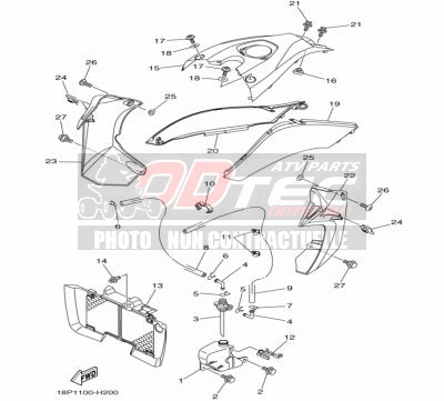 COUVERCLE LATERAL YAMAHA YFZ450R 09/13