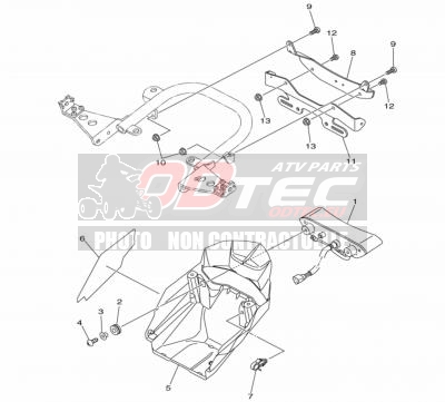 FEU ARRIERE YAMAHA YFZ450R  09/13