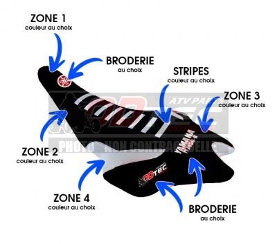 Housse de selle 100% perso YFZ450R