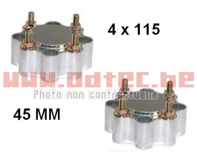 PACK d'Elargisseurs de voies 4x115 => 45 mm