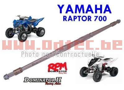 Axe de roue arriere RPM dominator 2 Yamaha Raptor 700