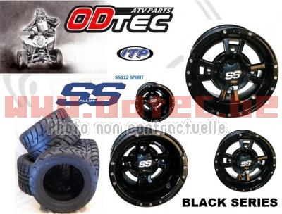 Pack Alu SS112 WIDE BLACK SERIES SP 195/50-10 + 255/40-10