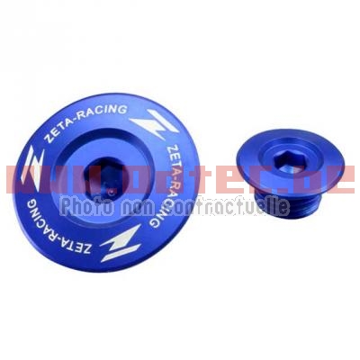 Bouchons de carter anodise BLEU Suzuki LTZ-400/KFX400