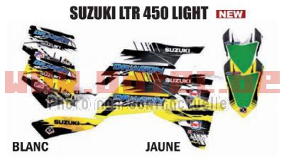 KIT DECO SUZUKI LTR 450 BLANC LIGHT