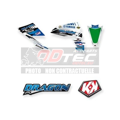 KIT DECO YAMAHA YFZ 450R BLANC/NOIR LIGHT 2009 > 2013