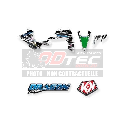 KIT DECO YAMAHA YFZ 450R NOIR/BLANC 2009 > 2013