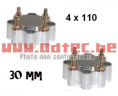 PACK d'Elargisseurs de voies 4*110 => 30 mm (QUAD...