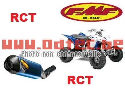 SILENCIEUX FMF FACTORY 4.1 RCT CARBONE BLEU ANODISE YAMAHA YFZ450 R