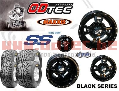 Pack Alu SS112 WIDE BLACK SERIES SP 195/50-10 + 255/40-10