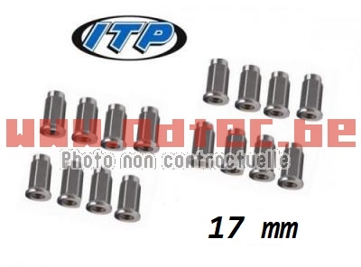 KIT DE 16 ECROUS PLAT M12 x 1.25