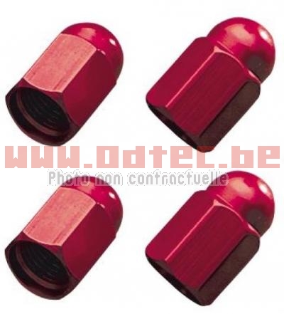 Bouchon de valve alu x 4 PCS (ROUGE)