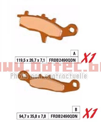 Plaquettes de frein FRDB2490QDN/MO301