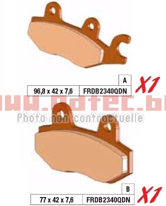 Plaquettes de frein FRDB2340QDN/MO138