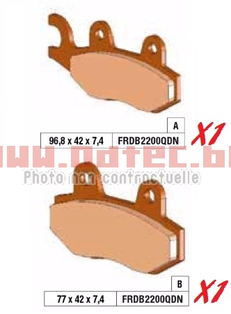 Plaquettes de frein FRDB2200QDN/MO111