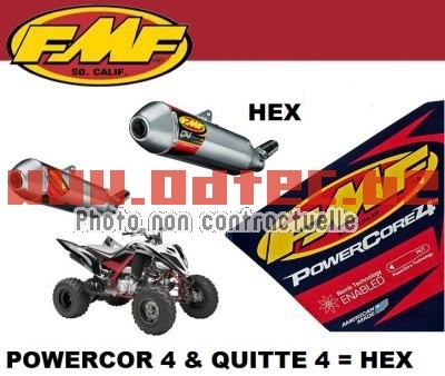 SILENCIEUX FMF PowerCore 4 HEX YAMAHA RAPTOR 700