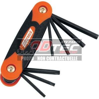 Kit de clés hexagonales pliantes/Torx®