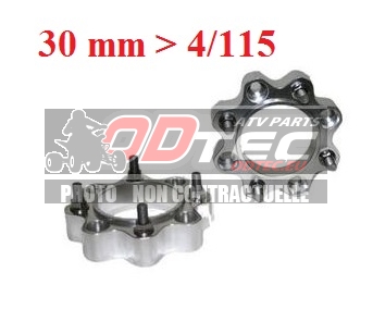 PACK d'Elargisseurs de voies 4*115 => 30 mm (QUAD UTILITAIRES/SPORTIFS...)