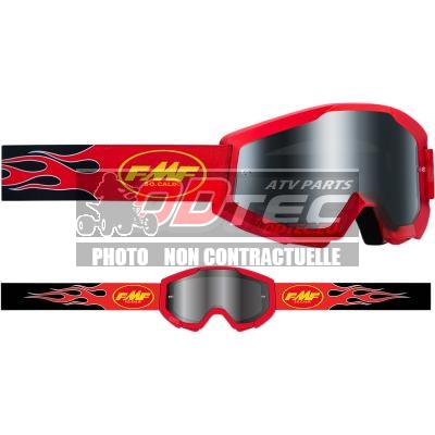 FMF VISION  POWERCORE Sand Goggles - Flame - Red - Smoke