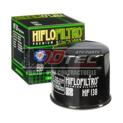 Filtre à huile HIFLOFILTRO Noir brillant - HF138 Kymco MXU/MAXXER
