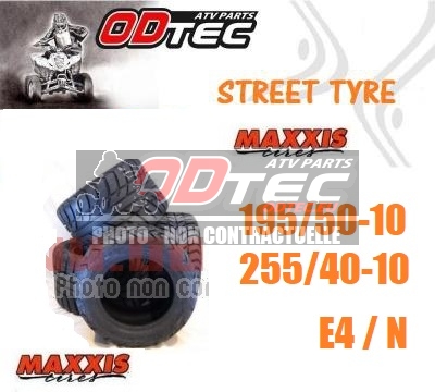 Pneu XXL Maxxis indice 'N' > 195/50-10 + 255/40-10